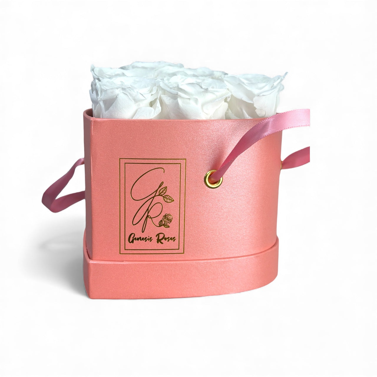 Mini heart shape preserved roses pop box